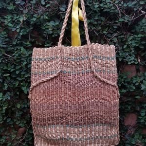 Vintage Kenyan Sisal Tote Bag